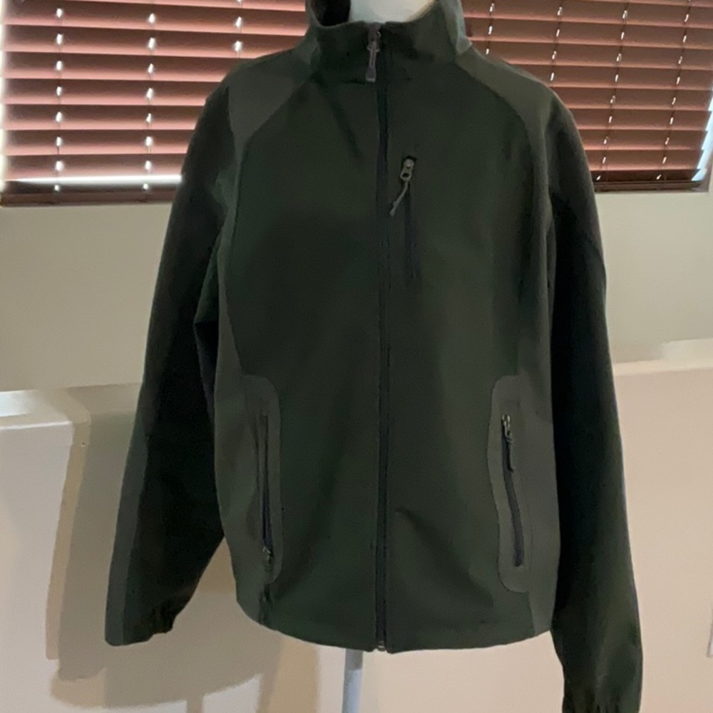 Black Diamond Green Windbreaker Jacket Modern Minimalist Design